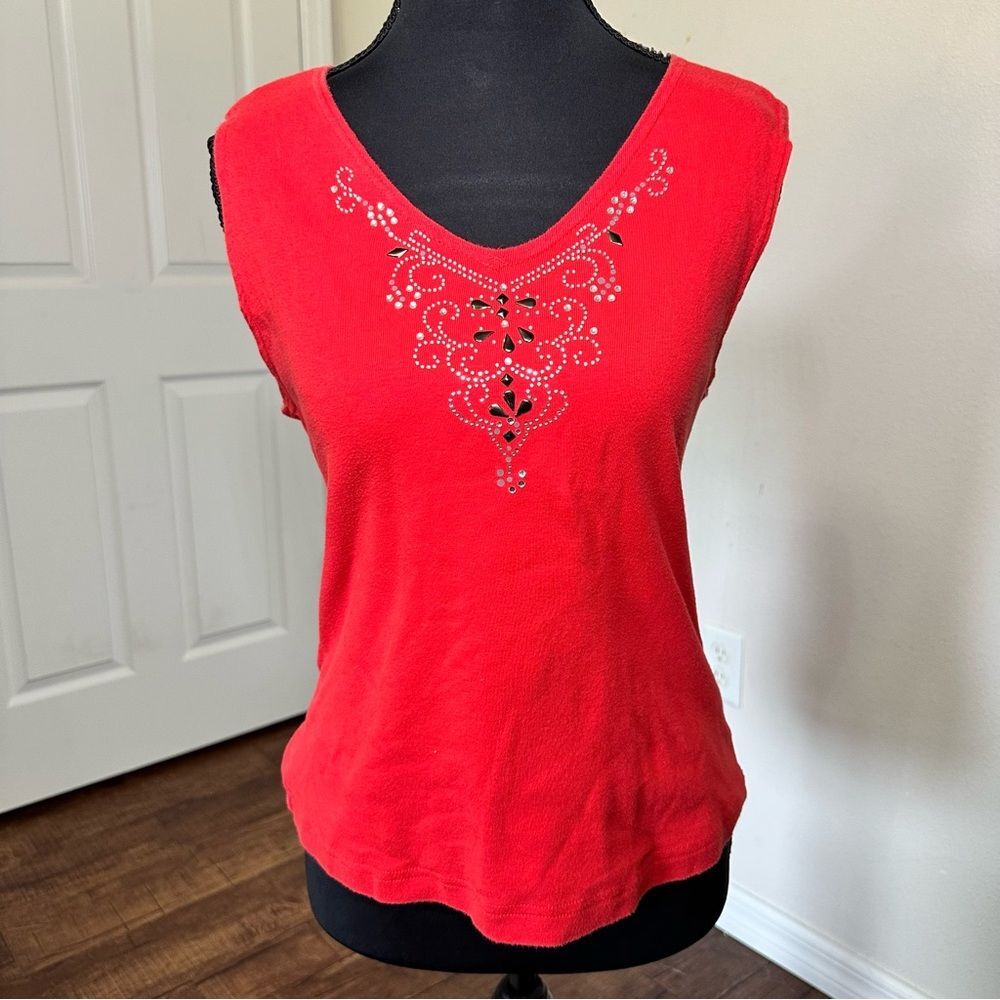 Update Embellished Sleeveless Tank Top